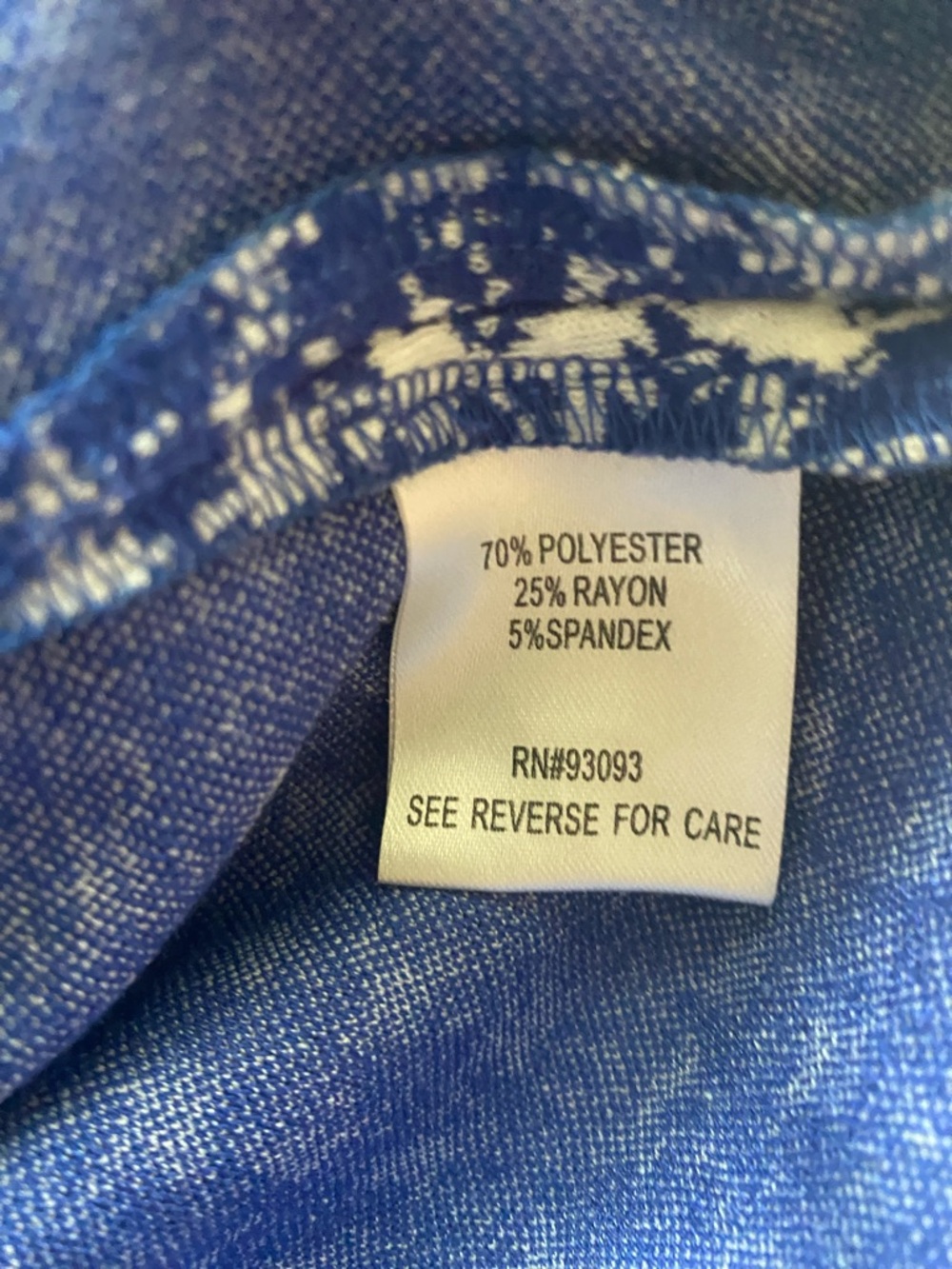 Tyler Boe XL bell sleeve top blue and white - Picture 6 of 6